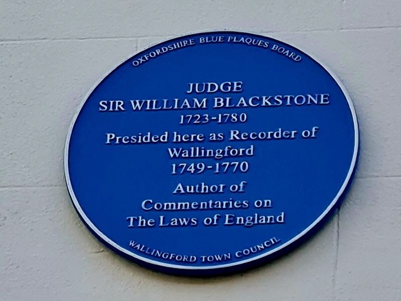 Judge Sir William Blackstone Marker image. Click for full size.