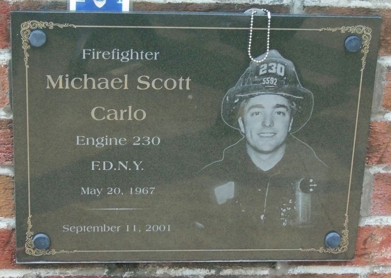 Firefighter Michael Scott Carlo Marker image. Click for full size.