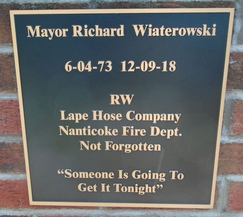 Mayor Richard Wiaterowski Marker image. Click for full size.