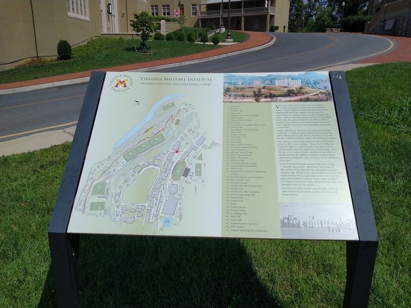 Virginia Military Institute Marker. Click for full size. Virginia Military Institute Marker image. Click for full size.