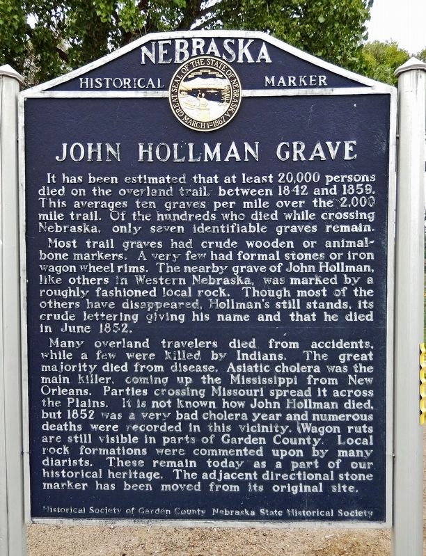 John Hollman Grave Marker image. Click for full size.