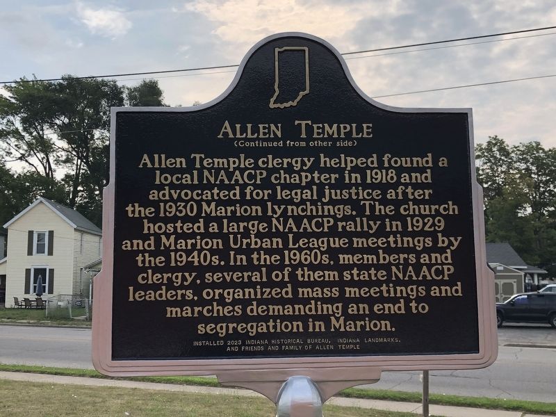 Allen Temple Marker, Side Two image. Click for full size.