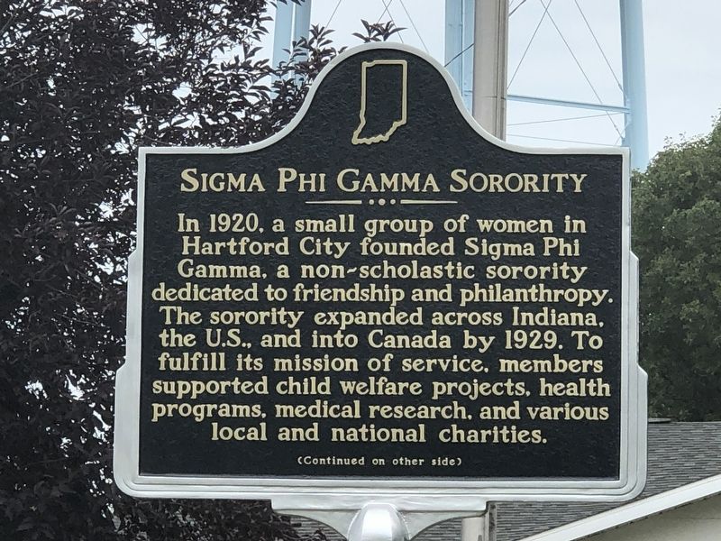 Sigma Phi Gamma Sorority Marker, Side One. Click for full size. Sigma Phi Gamma Sorority Marker, Side One image. Click for full size.