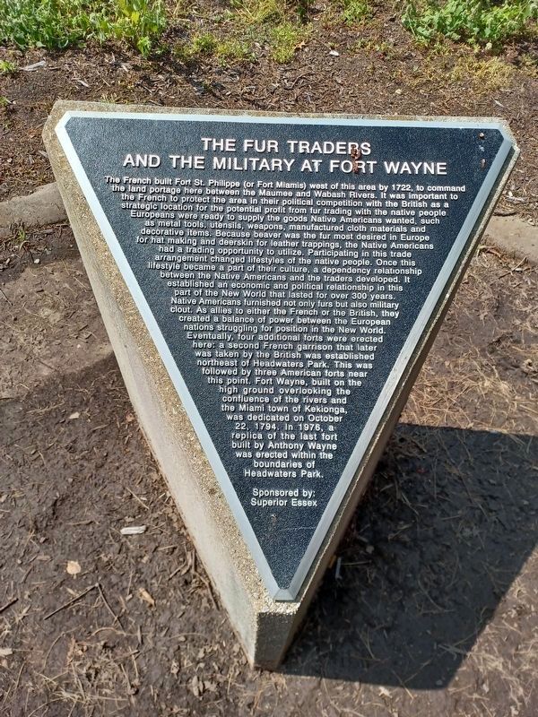 The Fur Traders and the Military at Fort Wayne Marker image. Click for full size.