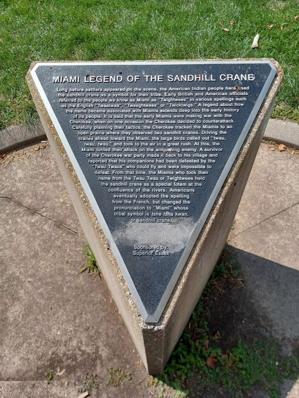 Miami Legend of the Sandhill Crane Marker image. Click for full size.