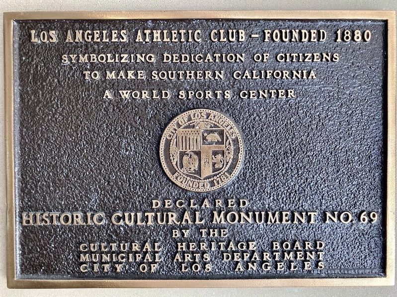 Los Angeles Athletic Club Marker image. Click for full size.