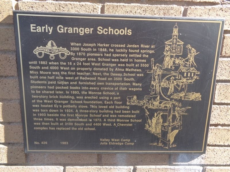 Early Granger Schools Marker image. Click for full size.