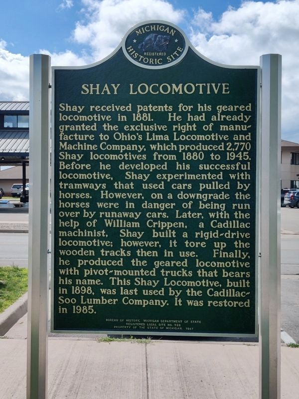 Shay Locomotive Marker Reverse image. Click for full size.