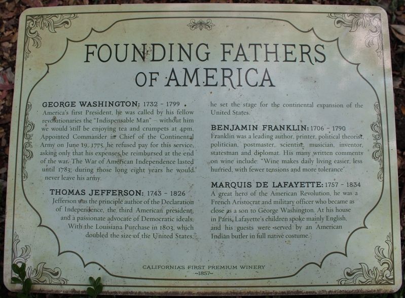 Founding Fathers of America Marker image. Click for full size.