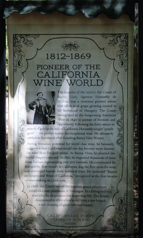 Pioneer of the California Wine World Marker image. Click for full size.