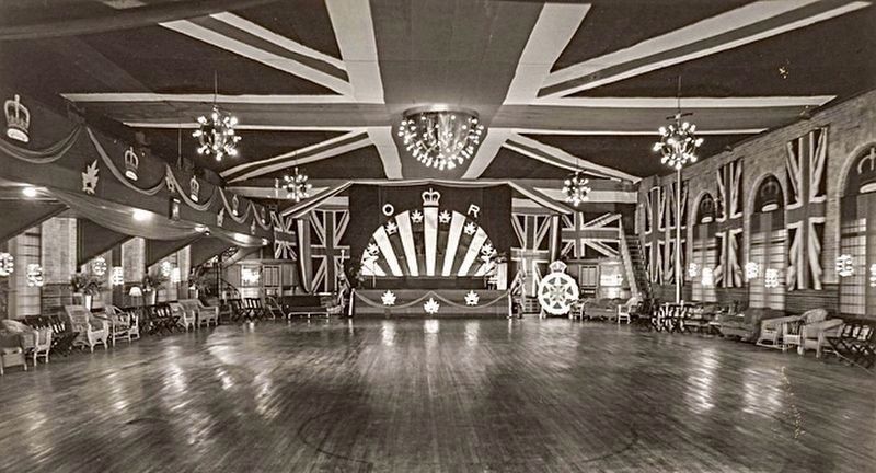 The Woodstock Armoury interior, 1938 image. Click for full size.