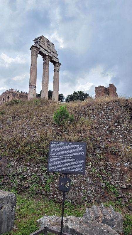 The Temple of Castor and Pollux and Marker image. Click for full size.