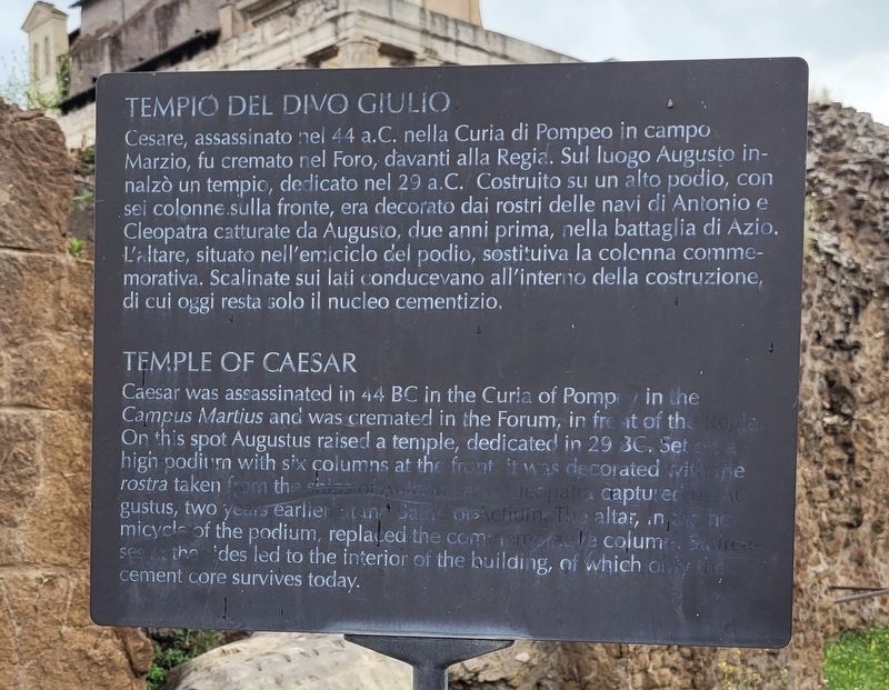 Tempio del Divo Giulio / Temple of Caesar Marker image. Click for full size.
