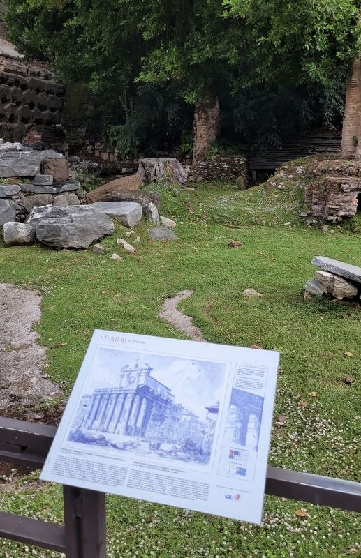 Veduta del Tempio di Antonino e Faustina / View of the Temple of Antoninus and Faustina Marker image. Click for full size.