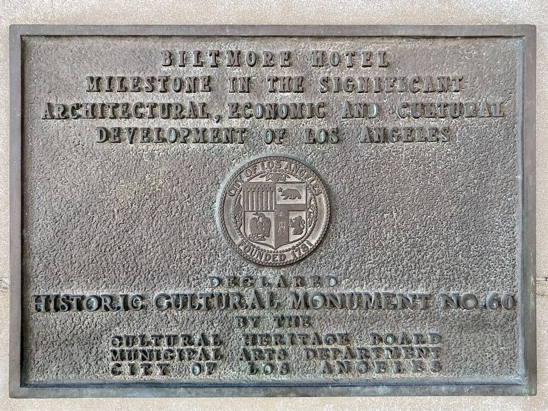 Biltmore Hotel Marker. Click for full size. Biltmore Hotel Marker image. Click for full size.