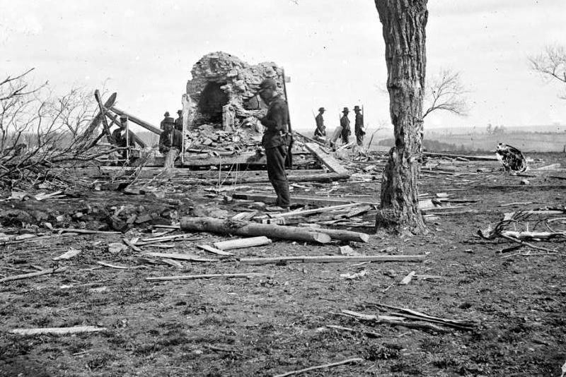 Ruins of Judith Henry's house after the First Battle of Bull Run. Click for full size. Ruins of Judith Henry's house after the First Battle of Bull Run image. Click for full size.