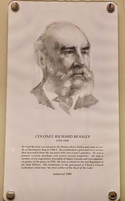 Portrait of Richard Beasley in the city of Hamilton Gallery of Distinction image. Click for full size.