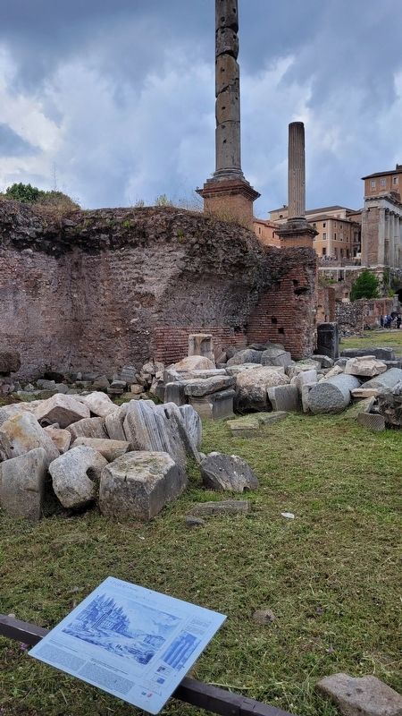 The View of the Site Where the Ancient Roman Forum Was and Marker image. Click for full size.