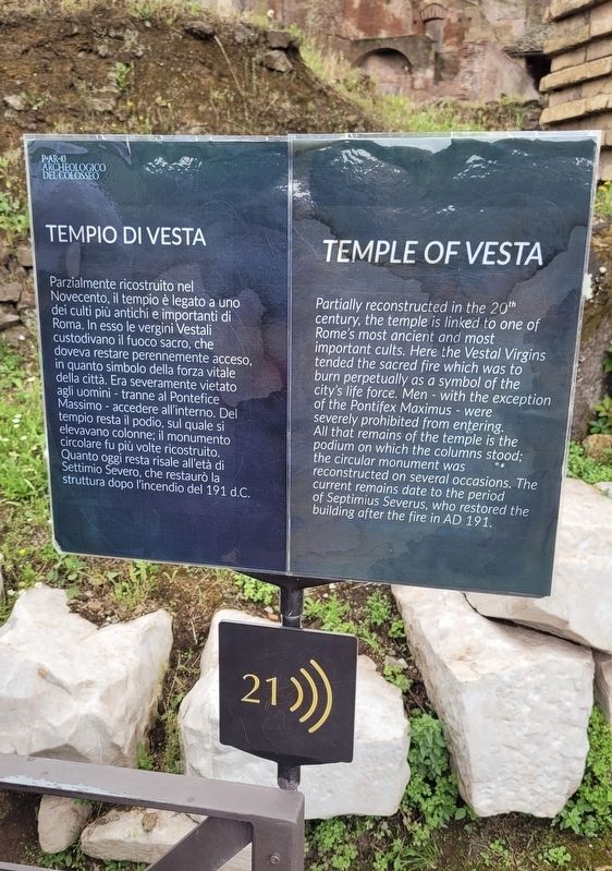 Tempio di Vesta / Temple of Vesta Marker image. Click for full size.