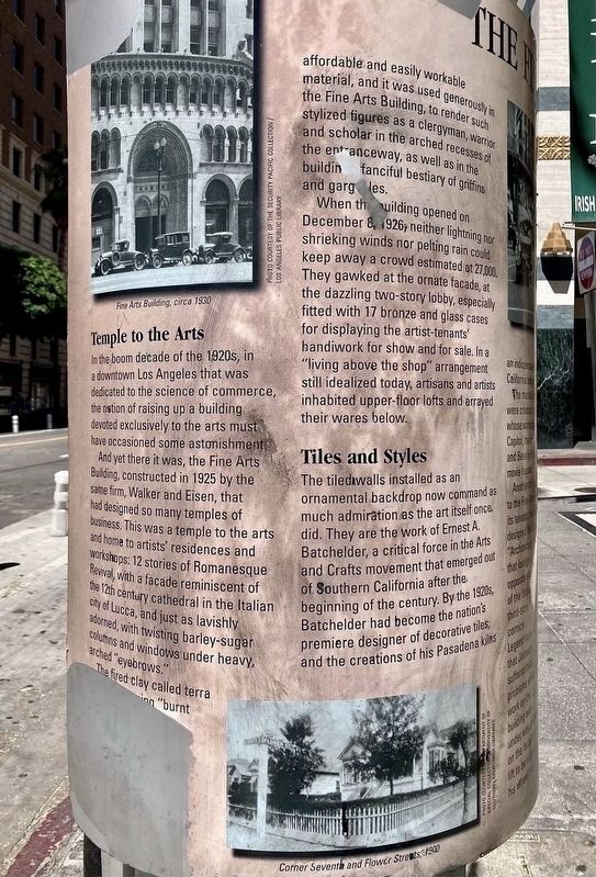 Fine Arts Building Marker image. Click for full size.