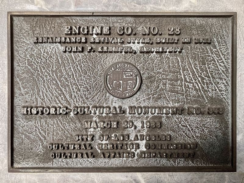 Engine Co. No. 28 Marker image. Click for full size.