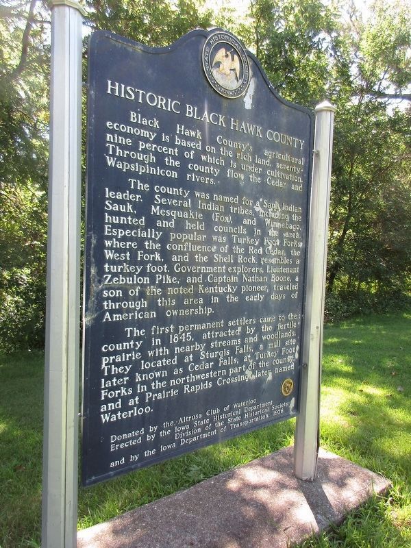 Historic Black Hawk County Marker image. Click for full size.