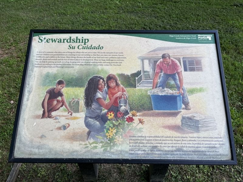 Stewardship / Su Cuidado sign image. Click for full size.
