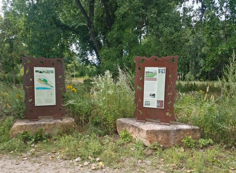 Marker (right) in Bruce Vento Nature Sanctuary image. Click for full size.