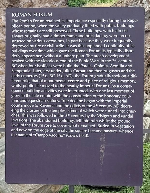 Roman Forum Marker image. Click for full size.