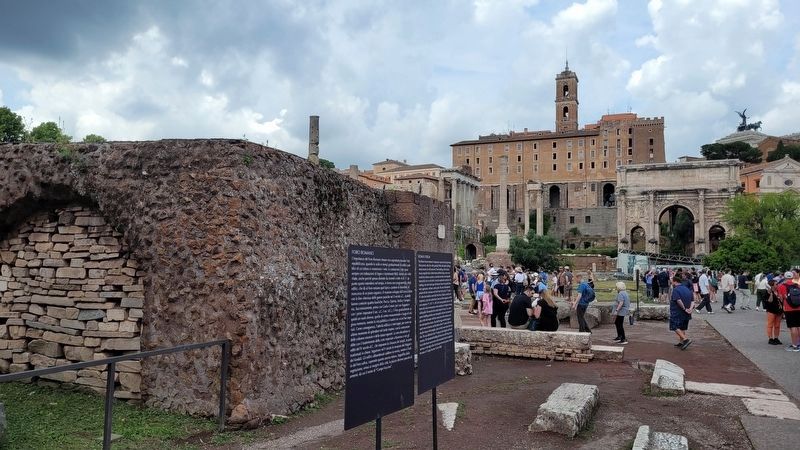 View NW Across Roman Forum and Marker image. Click for full size.
