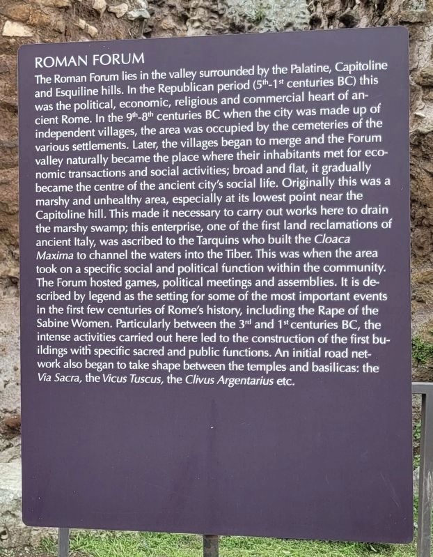 Roman Forum Marker image. Click for full size.