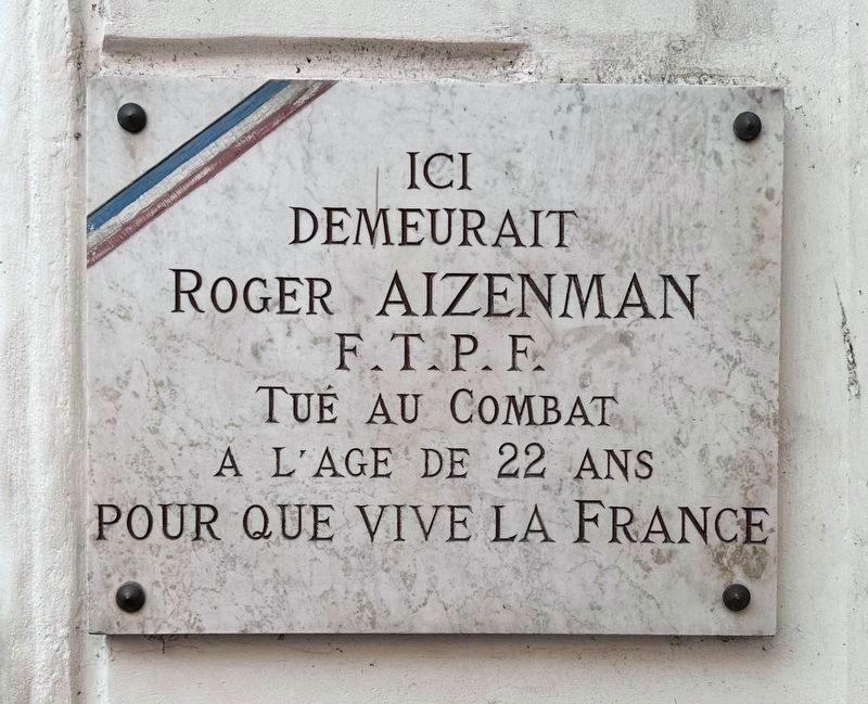 Roger Aizenman Marker. Click for more information. Roger Aizenman Marker image. Click for more information.