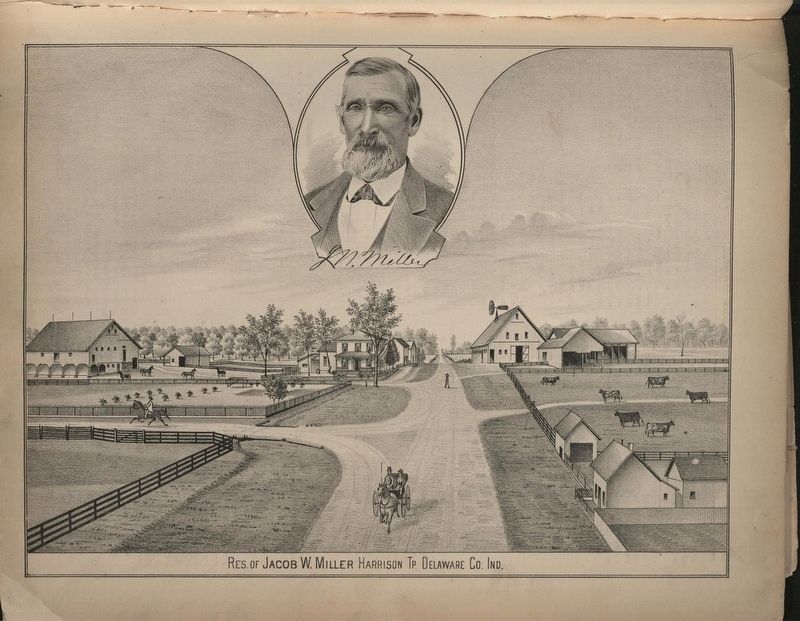 Illustration of Jacob W. Miller & his property. Click for full size. Illustration of Jacob W. Miller & his property image. Click for full size.