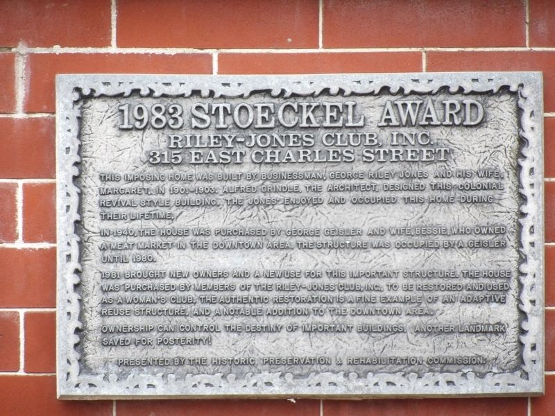 1983 Stoeckel Award Marker image. Click for full size.