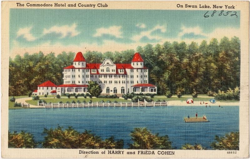 The Commodore Hotel and Country Club on Swan Lake, New York image. Click for full size.