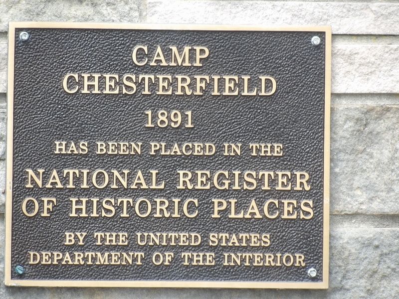 Camp Chesterfield Marker image. Click for full size.