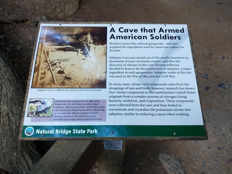 A Cave that Armed American Soldiers Marker image. Click for full size.