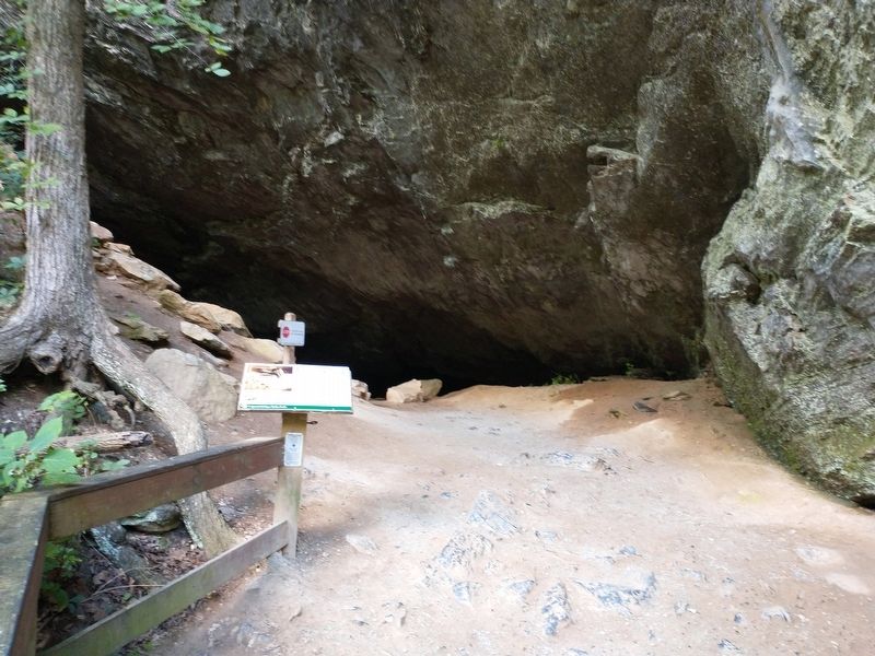 A Cave that Armed American Soldiers Marker image. Click for full size.