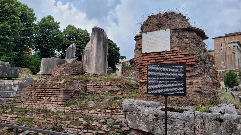 The view of the Basilica Giulia and Marker in the Roman Forum image. Click for full size.