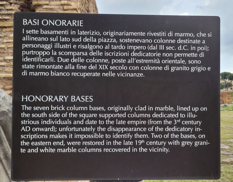 Basi Onorarie / Honorary Bases Marker image. Click for full size.