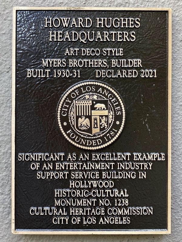 Howard Hughes Headquarters Marker image. Click for full size.