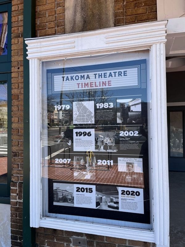 Takoma Theatre Timeline Marker. Click for full size. Takoma Theatre Timeline Marker image. Click for full size.