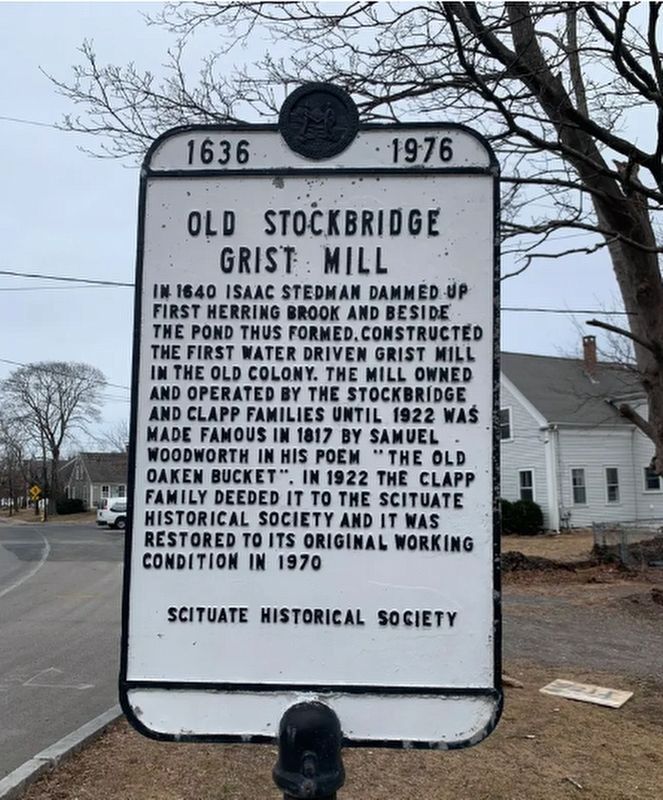 Old Stockbridge Grist Mill Marker. Click for full size. Old Stockbridge Grist Mill Marker image. Click for full size.