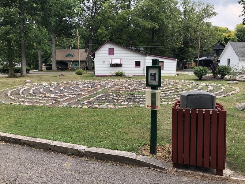 Ladies Bazaar/Luther Memorial Cottage and Labyrinth Marker. Click for full size. Ladies Bazaar/Luther Memorial Cottage and Labyrinth Marker image. Click for full size.