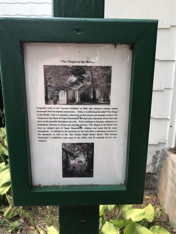 The Chapel in the Woods Marker image. Click for full size.