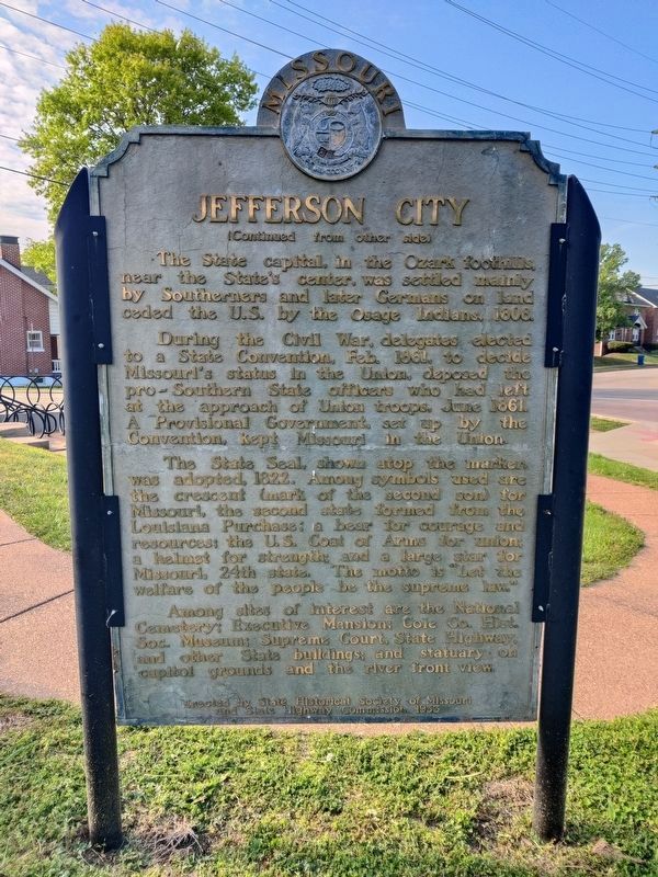 Jefferson City Marker image. Click for full size.