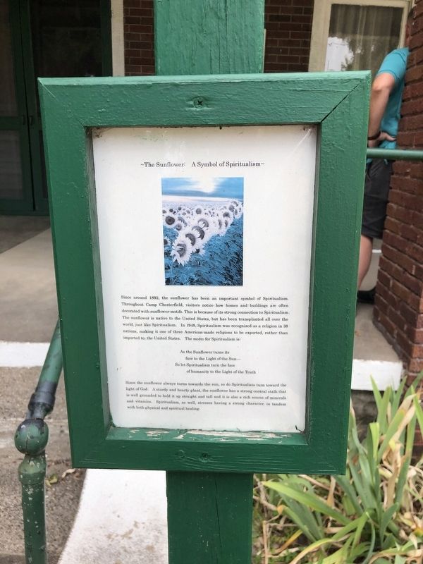 The Sunflower � A Symbol of Spiritualism Marker image. Click for full size.