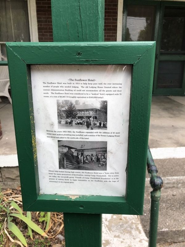 The Sunflower Hotel Marker image. Click for full size.