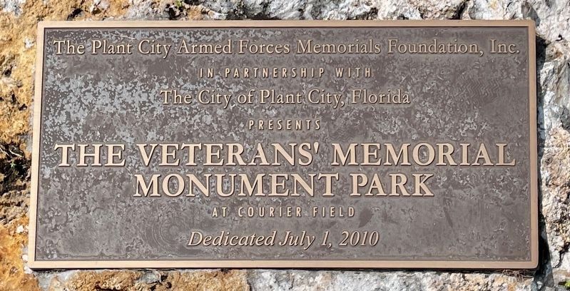 Veterans’ Memorial Monument Park Dedication. Click for full size. Veterans’ Memorial Monument Park Dedication image. Click for full size.