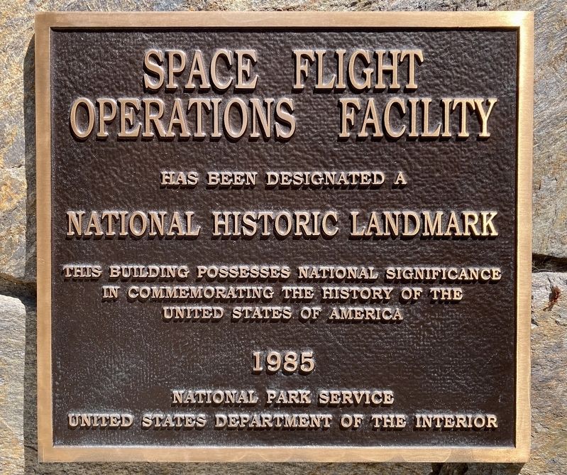Space Flight Operations Facility Marker image. Click for full size.